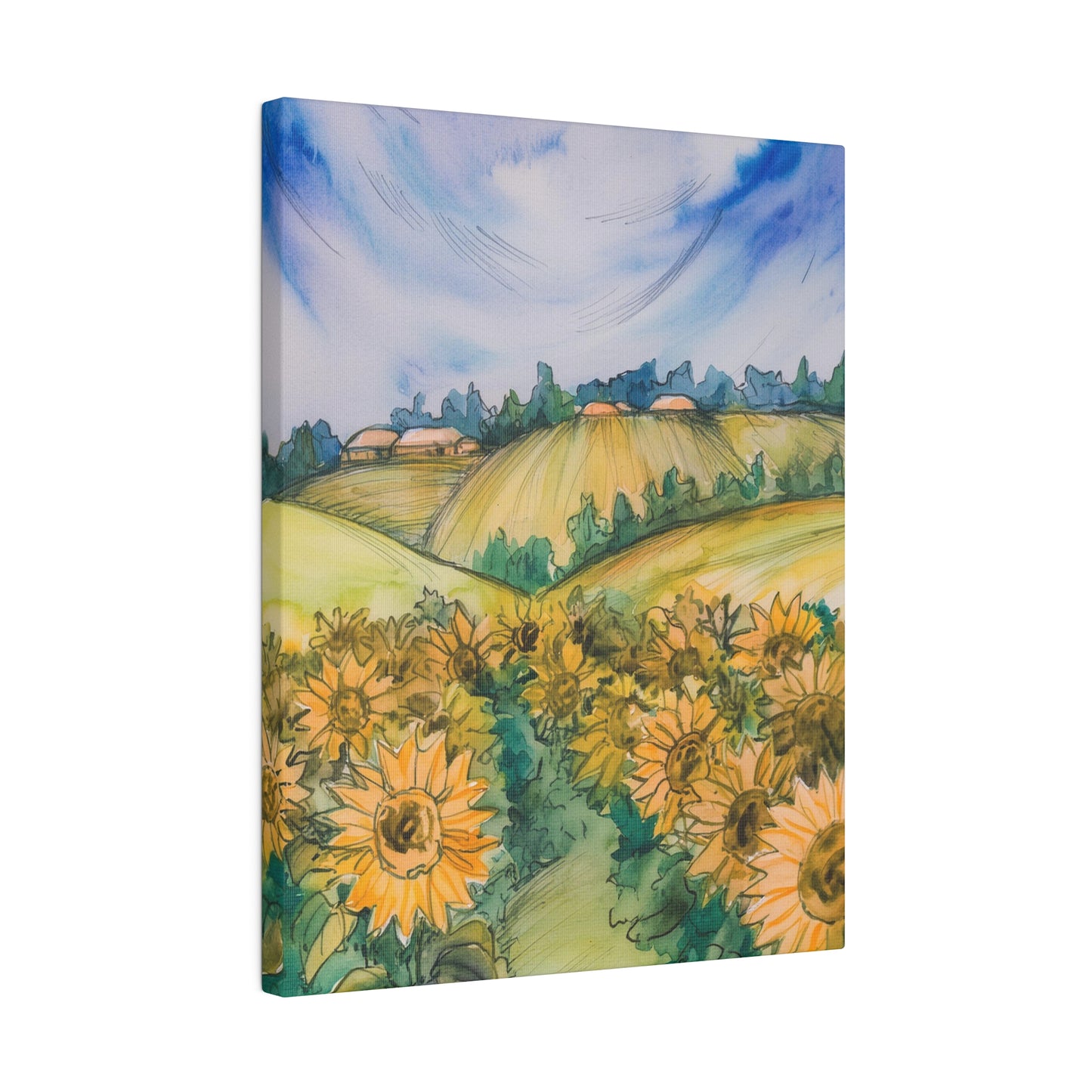 Field of Sunflowers Print 11X14
